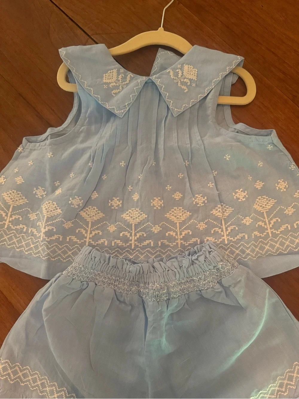 NWT Lali Kids Girls Sofia Sleeveless Matching Set in Light Blue, sz 5